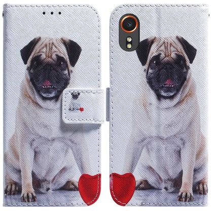 For Samsung Galaxy Xcover7 Case PU Leather Pattern Magnetic Clasp Stand Function Phone Cover