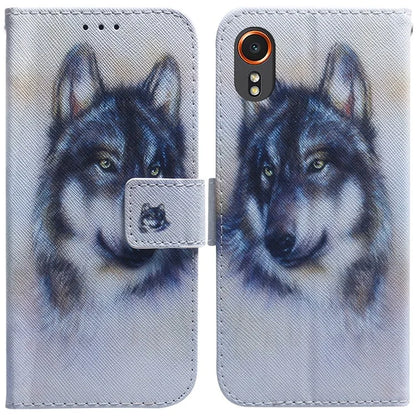 For Samsung Galaxy Xcover7 Case PU Leather Pattern Magnetic Clasp Stand Function Phone Cover