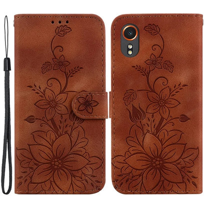 For Samsung Galaxy Xcover7 Case Flower Leather Phone Cover with Wallet Function