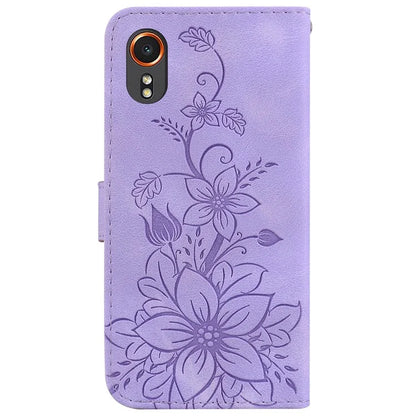 For Samsung Galaxy Xcover7 Case Flower Leather Phone Cover with Wallet Function