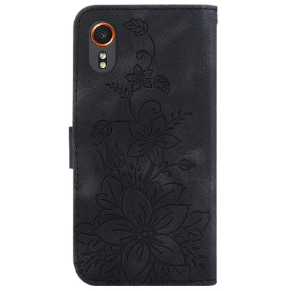For Samsung Galaxy Xcover7 Case Flower Leather Phone Cover with Wallet Function