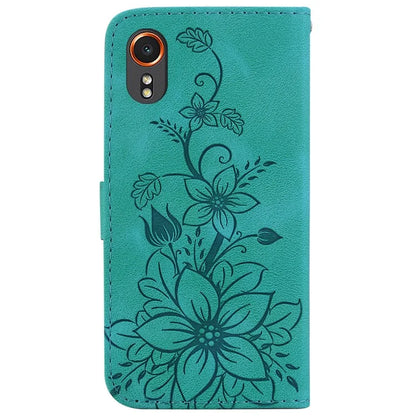 For Samsung Galaxy Xcover7 Case Flower Leather Phone Cover with Wallet Function