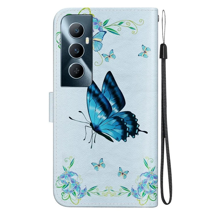 For Realme C65 4G Protective Case Pattern Print Leather Wallet Phone Cover