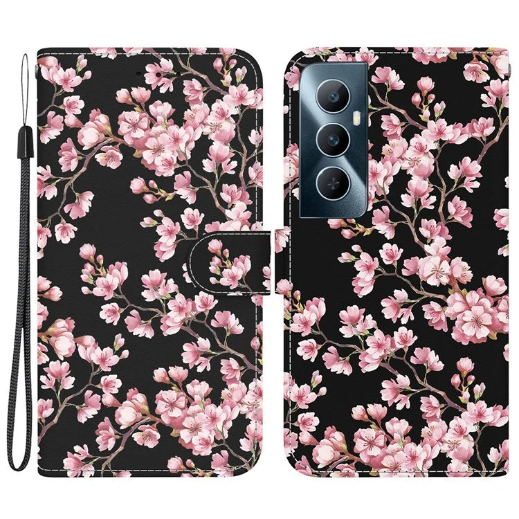 For Realme C65 4G Protective Case Pattern Print Leather Wallet Phone Cover