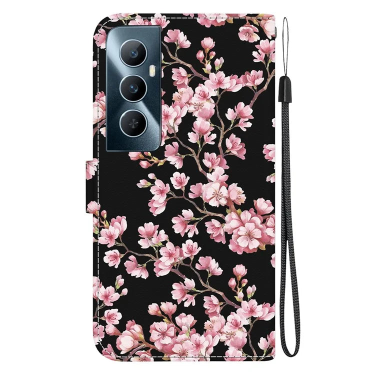 For Realme C65 4G Protective Case Pattern Print Leather Wallet Phone Cover
