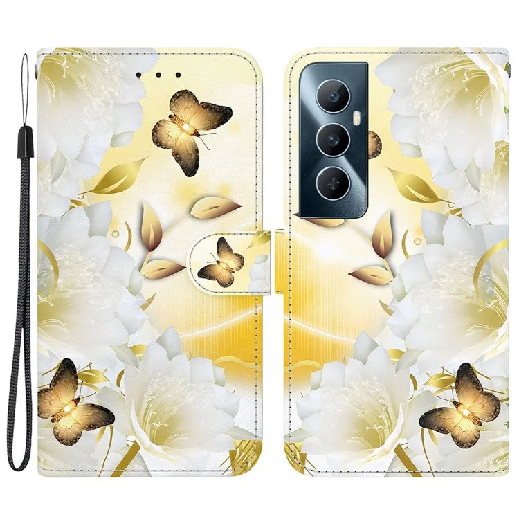 For Realme C65 4G Protective Case Pattern Print Leather Wallet Phone Cover