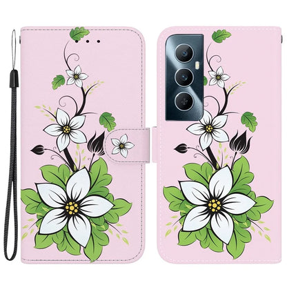 For Realme C65 4G Protective Case Pattern Print Leather Wallet Phone Cover