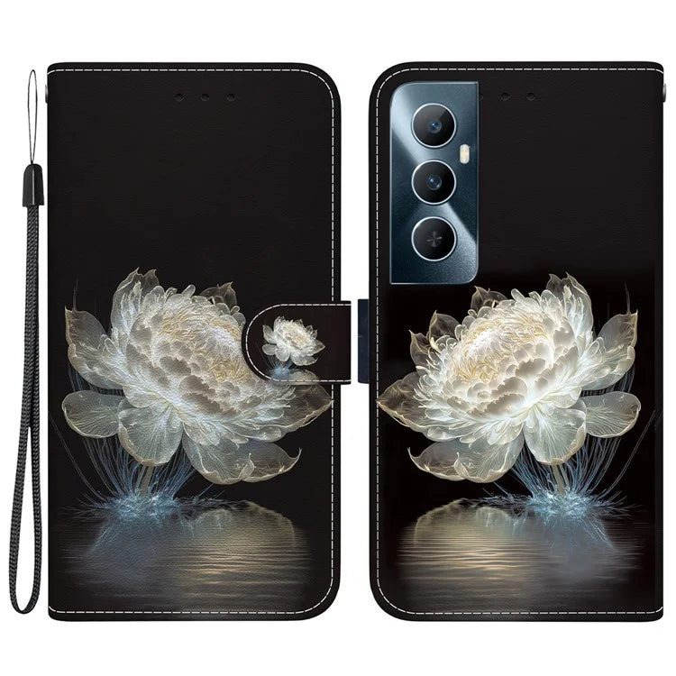 For Realme C65 4G Protective Case Pattern Print Leather Wallet Phone Cover