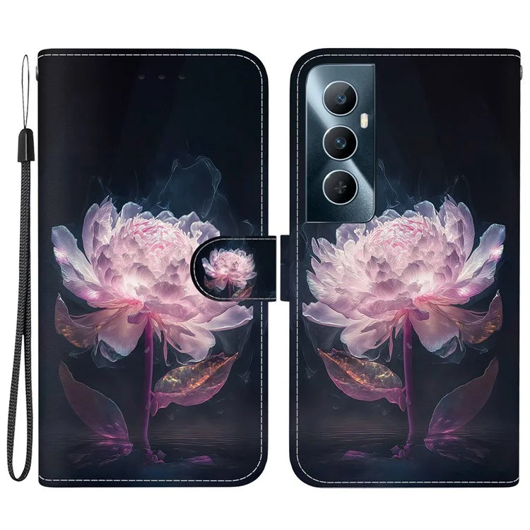 For Realme C65 4G Protective Case Pattern Print Leather Wallet Phone Cover
