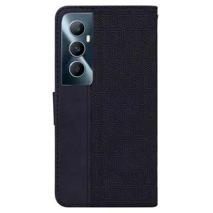 For Realme C65 4G Wallet Phone Case Geometry PU Leather Folio Flip Cover