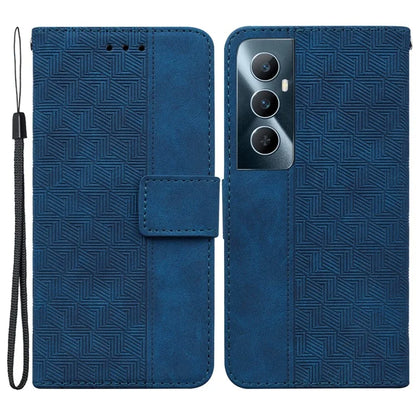 For Realme C65 4G Wallet Phone Case Geometry PU Leather Folio Flip Cover
