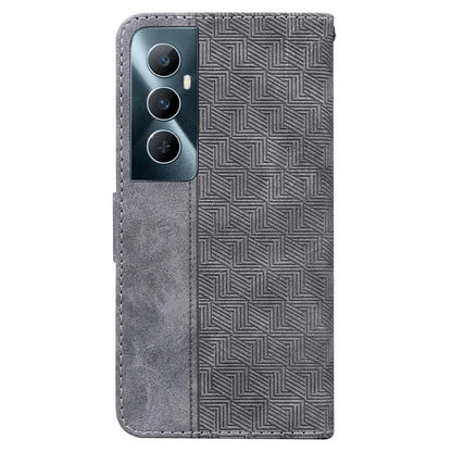 For Realme C65 4G Wallet Phone Case Geometry PU Leather Folio Flip Cover