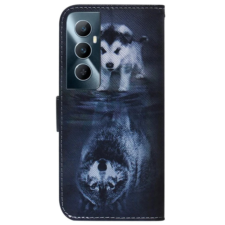 For Realme C65 4G Wallet Case PU Leather Pattern Print Stand Phone Cover