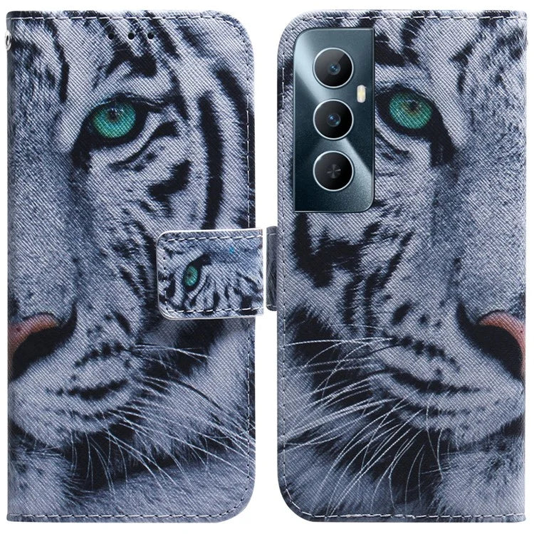 For Realme C65 4G Wallet Case PU Leather Pattern Print Stand Phone Cover