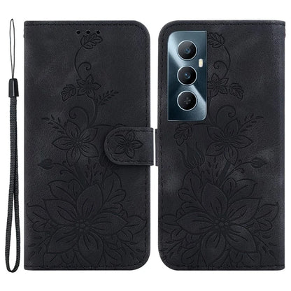 For Realme C65 4G Case Stand Feature Flower PU Leather Flip Phone Cover
