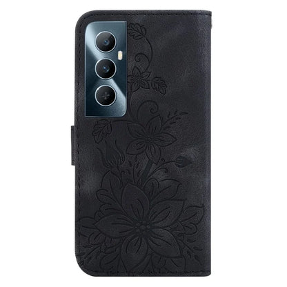 For Realme C65 4G Case Stand Feature Flower PU Leather Flip Phone Cover