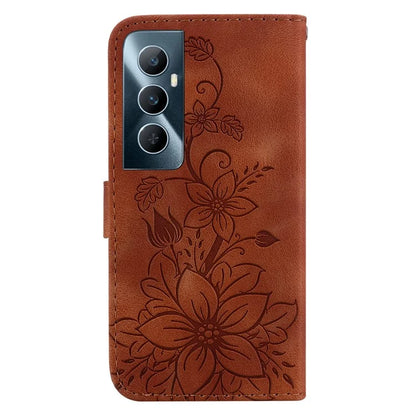 For Realme C65 4G Case Stand Feature Flower PU Leather Flip Phone Cover