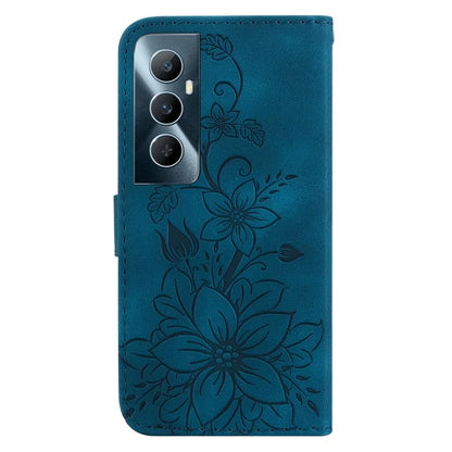 For Realme C65 4G Case Stand Feature Flower PU Leather Flip Phone Cover