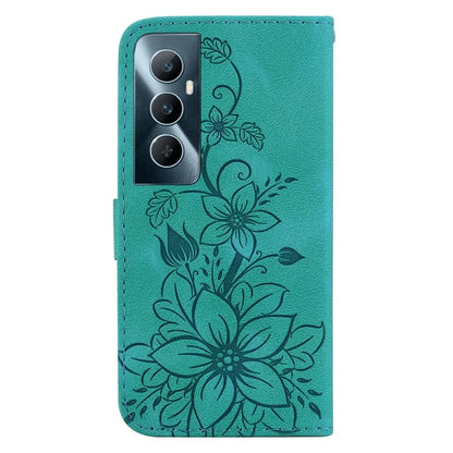 For Realme C65 4G Case Stand Feature Flower PU Leather Flip Phone Cover
