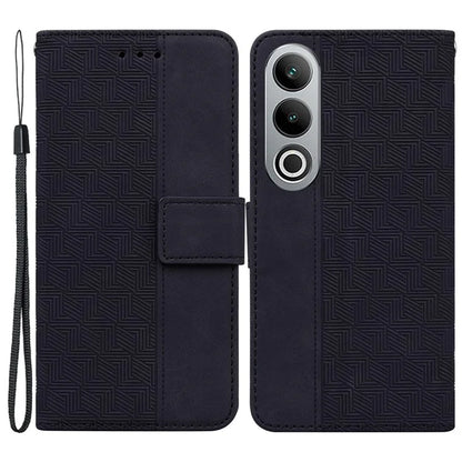 For OnePlus Nord CE4 5G Case Stand Shockproof PU Leather Geometry Phone Cover