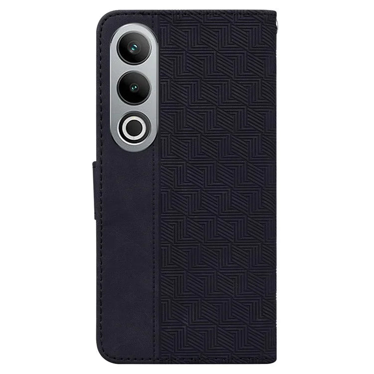 For OnePlus Nord CE4 5G Case Stand Shockproof PU Leather Geometry Phone Cover