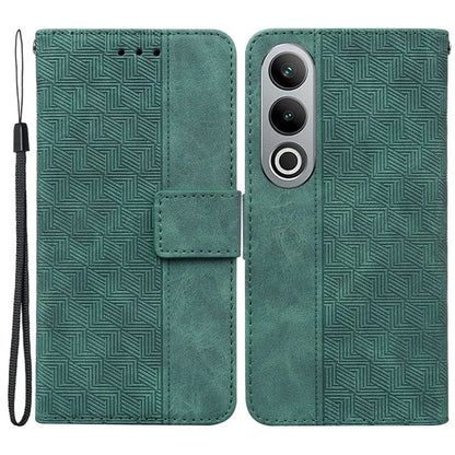For OnePlus Nord CE4 5G Case Stand Shockproof PU Leather Geometry Phone Cover