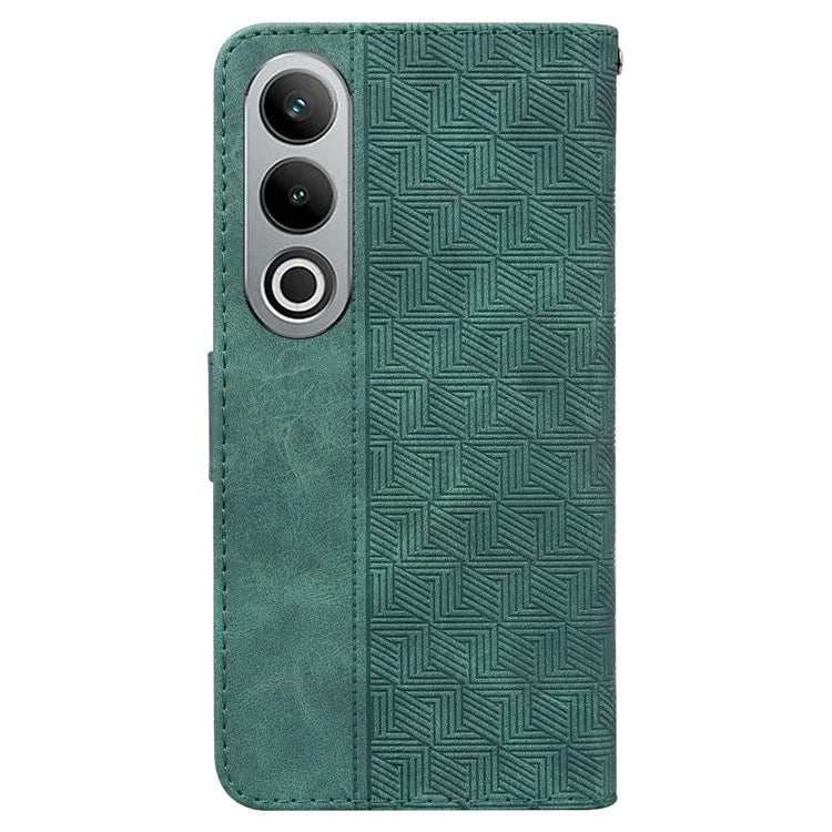 For OnePlus Nord CE4 5G Case Stand Shockproof PU Leather Geometry Phone Cover