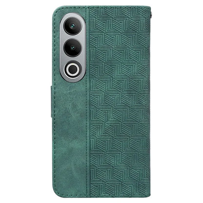 For OnePlus Nord CE4 5G Case Stand Shockproof PU Leather Geometry Phone Cover