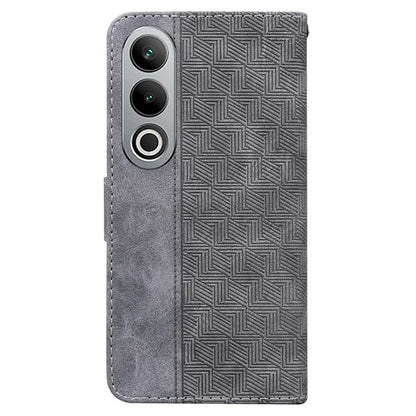 For OnePlus Nord CE4 5G Case Stand Shockproof PU Leather Geometry Phone Cover