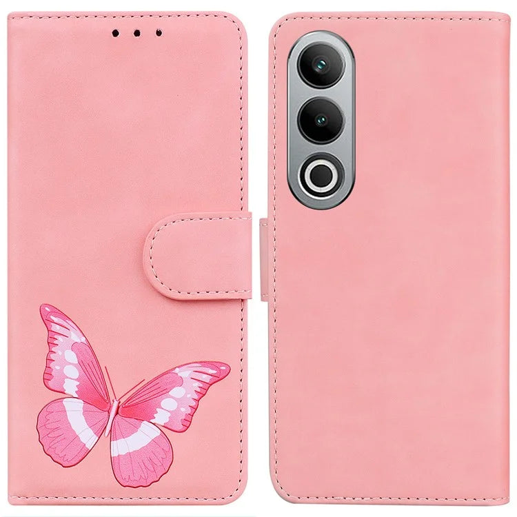 For OnePlus Nord CE4 5G Case Butterfly Pattern Leather Phone Wallet Cover