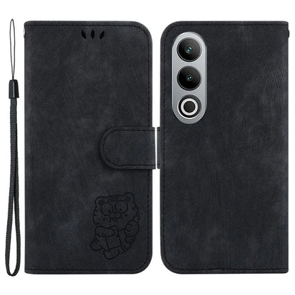 For OnePlus Nord CE4 5G Case Cute Tiger Pattern Phone Leather Cover with Strap