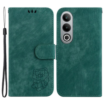 For OnePlus Nord CE4 5G Case Cute Tiger Pattern Phone Leather Cover with Strap