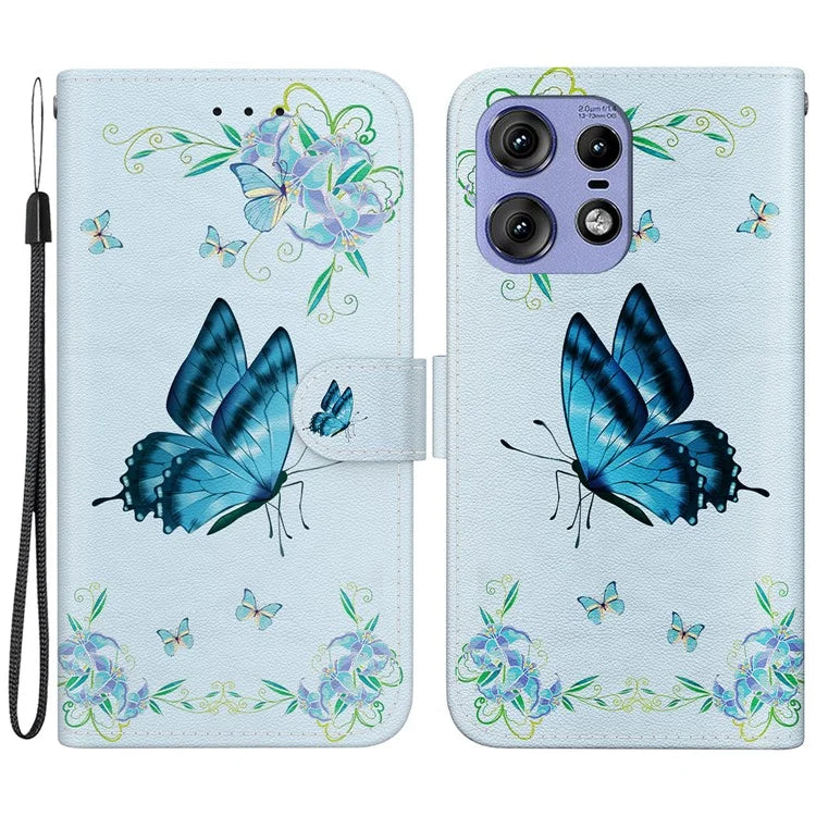 For Motorola Edge 50 Pro 5G Case Wallet Stand Pattern Printing Leather Cover