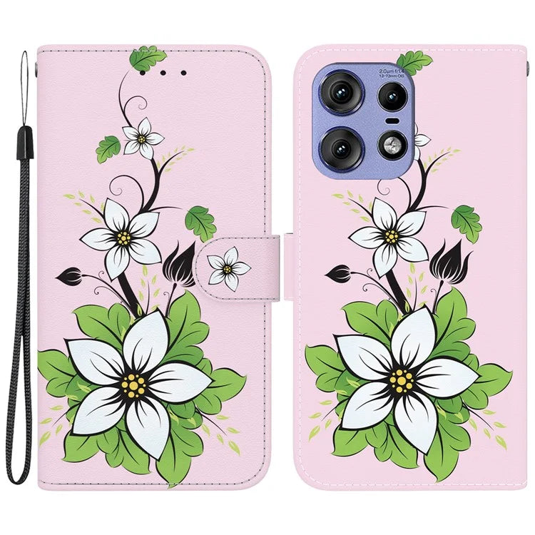 For Motorola Edge 50 Pro 5G Case Wallet Stand Pattern Printing Leather Cover