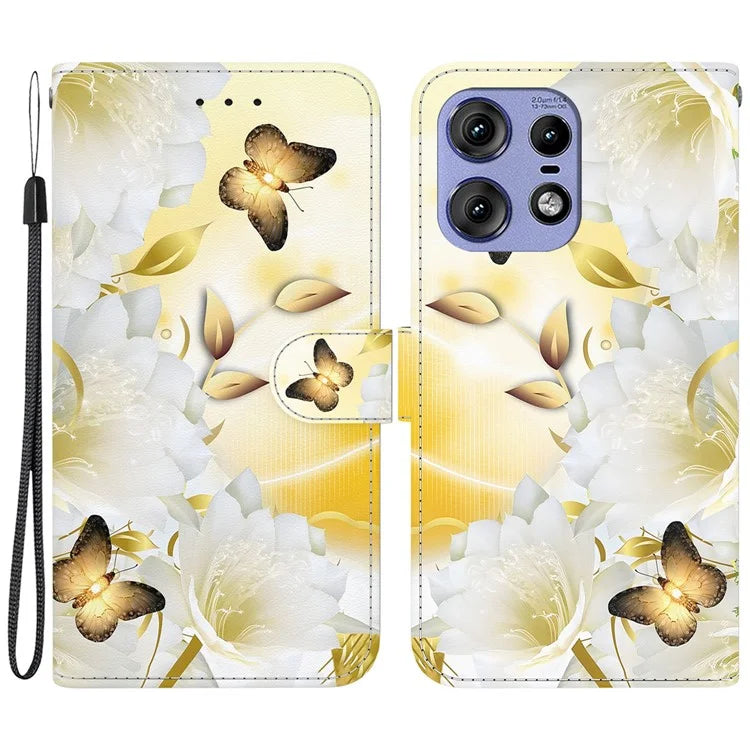 For Motorola Edge 50 Pro 5G Case Wallet Stand Pattern Printing Leather Cover