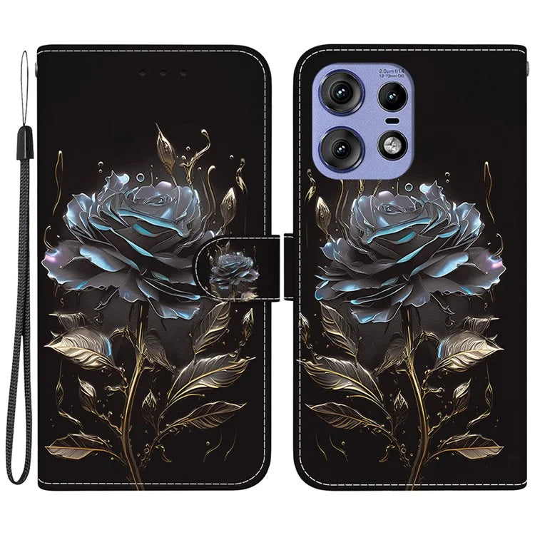 For Motorola Edge 50 Pro 5G Case Wallet Stand Pattern Printing Leather Cover
