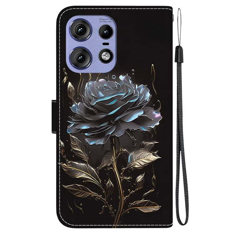 For Motorola Edge 50 Pro 5G Case Wallet Stand Pattern Printing Leather Cover