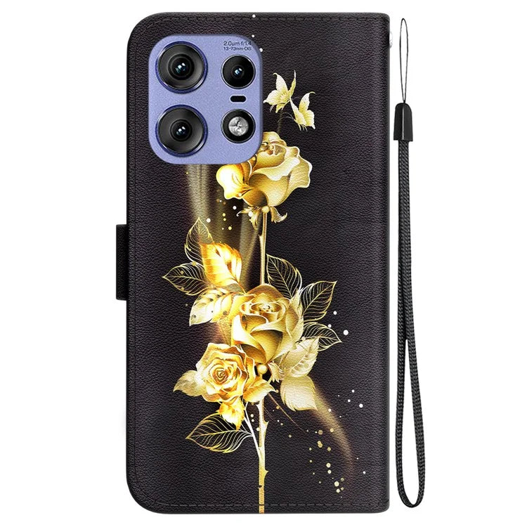 For Motorola Edge 50 Pro 5G Case Wallet Stand Pattern Printing Leather Cover