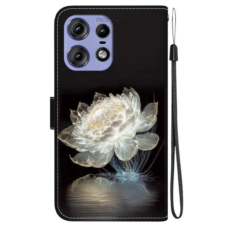 For Motorola Edge 50 Pro 5G Case Wallet Stand Pattern Printing Leather Cover