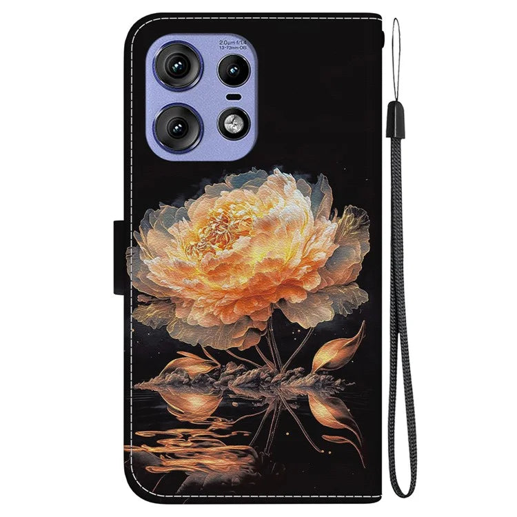 For Motorola Edge 50 Pro 5G Case Wallet Stand Pattern Printing Leather Cover