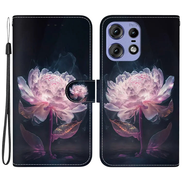 For Motorola Edge 50 Pro 5G Case Wallet Stand Pattern Printing Leather Cover