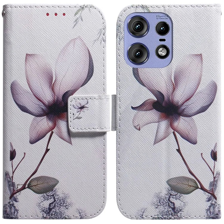 For Motorola Edge 50 Pro 5G Phone Case Pattern Print PU Leather Wallet Cover