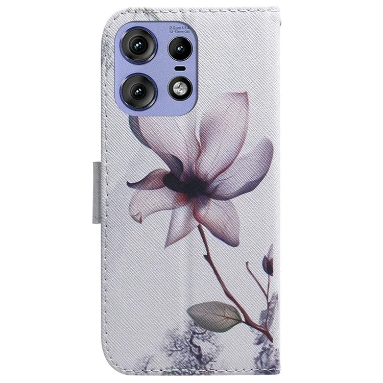 For Motorola Edge 50 Pro 5G Phone Case Pattern Print PU Leather Wallet Cover