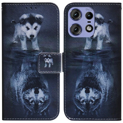 For Motorola Edge 50 Pro 5G Phone Case Pattern Print PU Leather Wallet Cover