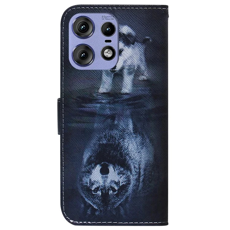 For Motorola Edge 50 Pro 5G Phone Case Pattern Print PU Leather Wallet Cover
