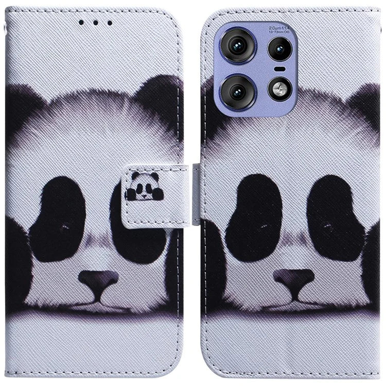 For Motorola Edge 50 Pro 5G Phone Case Pattern Print PU Leather Wallet Cover