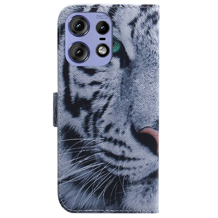 For Motorola Edge 50 Pro 5G Phone Case Pattern Print PU Leather Wallet Cover