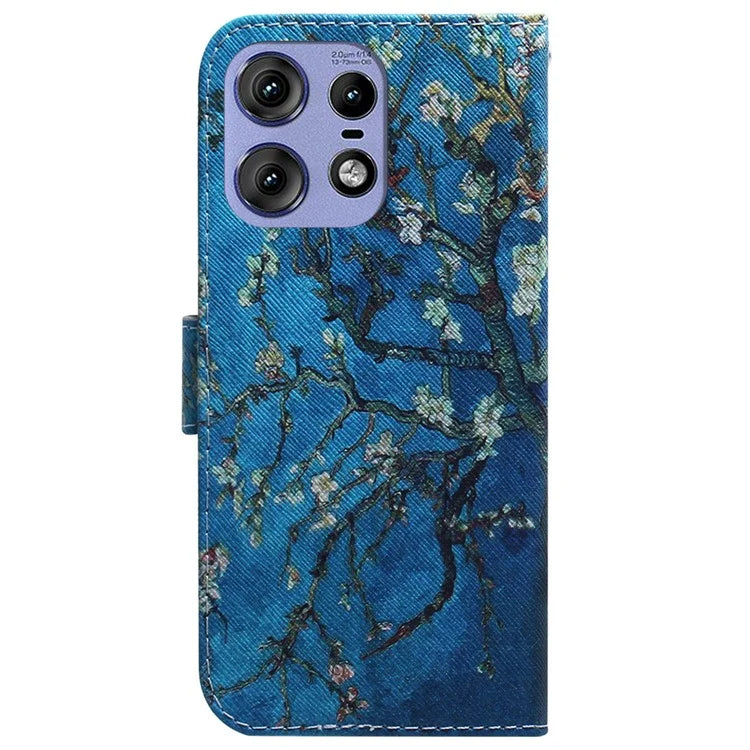 For Motorola Edge 50 Pro 5G Phone Case Pattern Print PU Leather Wallet Cover