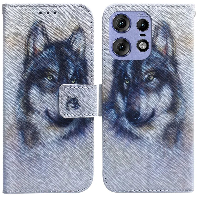 For Motorola Edge 50 Pro 5G Phone Case Pattern Print PU Leather Wallet Cover