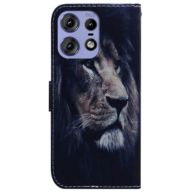 For Motorola Edge 50 Pro 5G Phone Case Pattern Print PU Leather Wallet Cover